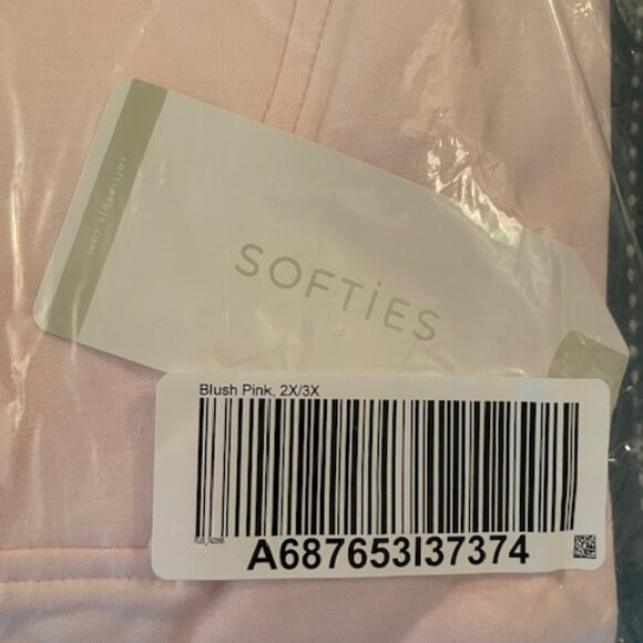 NWT Softies Zip Top Bottoms Lounge Set Pink 2XL 3XL Oprah Fav Gift Pajamas $140 - Picture 3 of 3